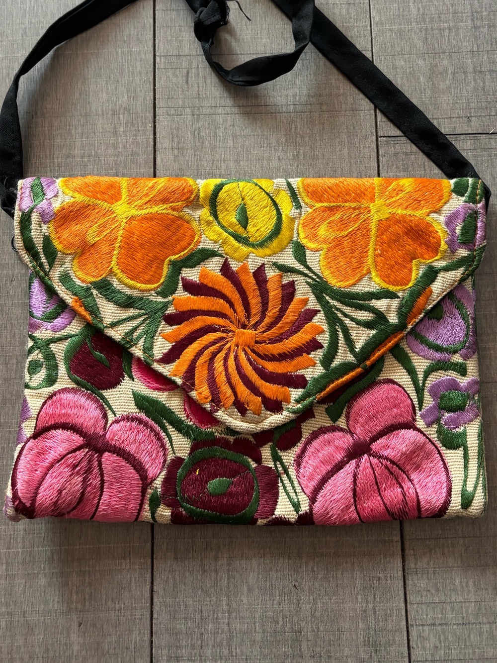 🎃3/$15🎃Handmade Mexican Embroidered Floral Envelope Crossbody/Clutch